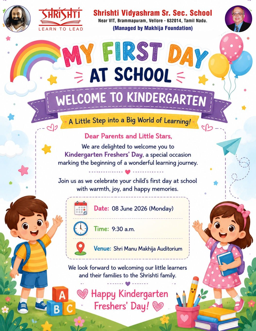 KG Freshers' Day - My First Day at School